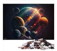 Puzzle néon du système Solaire, 1000 pièces, Cadeaux pour Adolescents, Puzzle en Bois, décoration de la Maison, 50x75cm
