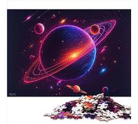 Puzzle néon du système Solaire, 1000 pièces pour Adultes, Puzzle en Bois, décoration d'intérieur, 19,7x29,5 Pouces