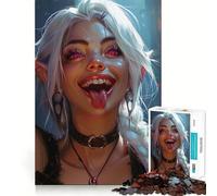 Puzzle Neon Enchantress pour Adultes, 1000 pièces, Jeu de logique et de résolution d'énigmes, Anti-Stress, découpe précise, Cadeau précieux (38x52cm)