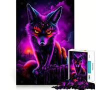 Puzzle Neon Fox 1000 pièces pour Adultes, Casse-tête, évasion et Calme, Motif à Assembler, Cadeau de Noël (38x26cm)
