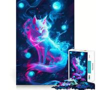 Puzzle Neon Fox Spirit pour Adolescents, 1000 pièces, Jouet Intelligent, Passe-Temps à la Maison, découpe précise, Cadeau de fête (38x52cm)