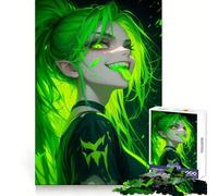 Puzzle Neon Goth Girl 1000 pièces pour Adolescents, Jouet de réflexion Anti-Stress, Bords précis, Cadeau Parfait (38x52cm)