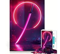 Puzzle Neon Katana 1000 pièces pour Adolescents, Jeu intellectuel, Moments de Partage, découpe de qualité, Cadeau mémorable (38x26cm)