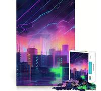 Puzzle Neon Lightning Strikes pour Adultes, 1000 pièces, Jeu intellectuel, Anti-Stress, découpe précise, (38x26cm)