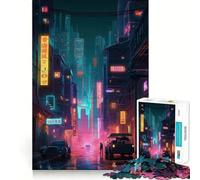 Puzzle néon lo-FI Cyberpunk pour Adolescents, 1000 pièces, Jeu de logique, Joie familiale, découpe de précision, Cadeau Exquis (50x75cm)