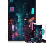 Puzzle néon lo-FI Cyberpunk pour Adolescents, 1000 pièces, Jouet Intelligent, Passe-Temps à la Maison, découpe précise, Cadeau de Festival (38x26cm)