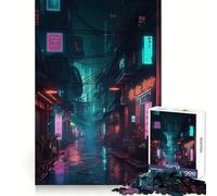 Puzzle néon lo-FI Cyberpunk pour Adolescents, 1000 pièces, Jouet Intelligent, Passe-Temps à la Maison, découpe précise, Cadeau de Festival (38x26cm)