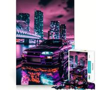 Puzzle Neon Night Tokyo Drift pour Adolescents, 1000 pièces, Jeu de réflexion, Jouet Relaxant, découpe soignée, Cadeau Exquis (38x26cm)