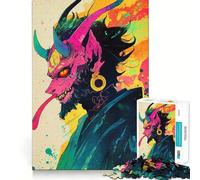 Puzzle Neon Oni Demon pour Adultes, 1000 pièces, Jouet intellectuel Anti-Stress, découpe précise, (38x52cm)