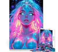 Puzzle Neon Princess 1000 pièces pour Adultes, Jeu de réflexion Facile et Amusant, Assemblage idéal, Cadeau de Saison (38x52cm)