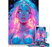 Puzzle Neon Princess 1000 pièces pour Adultes, Jeu d'exercice Mental, Moment de détente, Design à Assembler, Cadeau créatif (38x26cm)