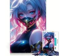 Puzzle Neon Princess pour Adolescents, 1000 pièces, Jeu de logique Solide, détente et Divertissement, découpe de précision, (50x75cm)