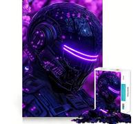 Puzzle Neon Samurai 1000 pièces pour Adultes, Jeu de logique Solide, Anti-Stress, Bords Nets, (38x26cm)