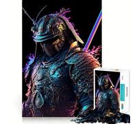 Puzzle Neon Samurai 1000 pièces pour Adultes, Jeu d'exercice Mental, Moment de détente, Design à Assembler, Cadeau créatif (50x75cm)