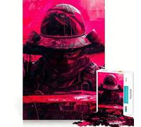 Puzzle Neon Samurai 1000 pièces pour Adultes, Puzzle amélioré, Silencieux, Clair et Facile à découper, Cadeau de qualité supérieure (38x52cm)