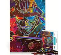 Puzzle Neon Samurai pour Adolescents, 1000 pièces, Jeu Intelligent et apaisant, Motif à Assembler, Joli Cadeau (50x75cm)