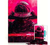 Puzzle Neon Samurai pour Adolescents, 1000 pièces, Jouet d'entraînement cérébral, Image relaxante à Assembler, Surprise chaleureuse (50x75cm)