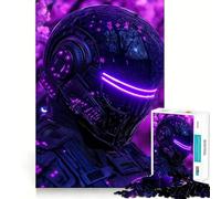 Puzzle Neon Samurai pour Adultes, 1000 pièces, Jeu de logique et de résolution d'énigmes, Anti-Stress, découpe précise, Cadeau précieux (50x75cm)