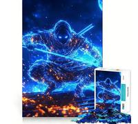 Puzzle Neon Shadow Assassin pour Adolescents, 1000 pièces, Jouet de Train logique, Confortable et Relaxant, découpe Lisse, Cadeau de Festival (50x75cm)