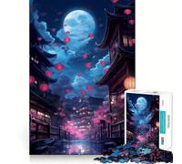 Puzzle Neon Tokyo Sakura Street pour Adolescents, 1000 pièces, Jouet Intelligent pour Jouer à l'intérieur, Bords Lisses, Collection d'art (38x52cm)