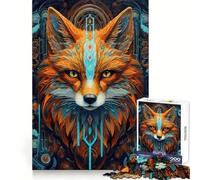 Puzzle Neon Tribe Fox 1000 pièces pour Adultes, Jeu de réflexion et de détente, Assemblage Facile, Cadeau saisonnier (50x75cm)