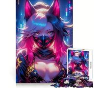 Puzzle Neon Vixen pour Adolescents, 1000 pièces, Jouet Intelligent, Passe-Temps à la Maison, découpe précise, Cadeau de fête (38x26cm)