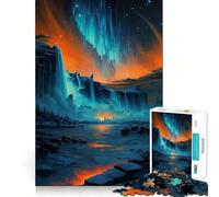 Puzzle Niagara Falls Orange Sky 1000 pièces pour Adolescents Jeu de réflexion, Loisirs, Art à Assembler, Objet de Collection (50x75cm)