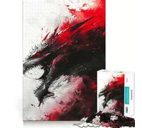 Puzzle Nidhogg Dragon Viking pour Adolescents, 1000 pièces, Jeu de logique mentale, Anti-anxiété, découpe Ferme, Cadeau d'anniversaire (38x52cm)