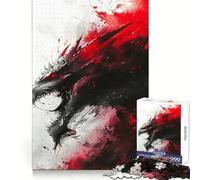 Puzzle Nidhogg Dragon Viking pour Adultes, 1000 pièces, Jeu de réflexion Relaxant, Bords Nets, pièce de Collection Artistique (38x26cm)