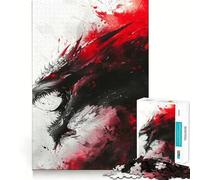 Puzzle Nidhogg Dragon Viking pour Adultes, 1000 pièces, Jeu de réflexion Relaxant, Bords Nets, pièce de Collection Artistique (38x26cm)