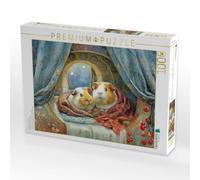 Puzzle · Niedliche Tierwohnungen | Abend im Meerschweinchenheim · 1000 pièces · Format assemblé 64 × 48 cm · CALVENDO Puzzle