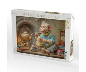 Puzzle · Niedliche Tierwohnungen | Das Äffchen liebt Gestricktes · 1000 pièces · Format assemblé 64 × 48 cm · CALVENDO Puzzle