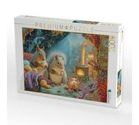 Puzzle · Niedliche Tierwohnungen | Eichhörnchen bei einer Tasse Tee · 2000 pièces · Format assemblé 90 × 67 cm · CALVENDO Puzzle