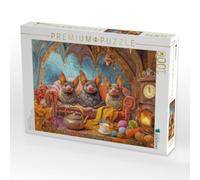 Puzzle · Niedliche Tierwohnungen | Fledermäuse auf dem Sofa · 1000 pièces · Format assemblé 64 × 48 cm · CALVENDO Puzzle