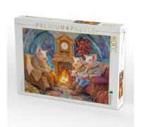 Puzzle · Niedliche Tierwohnungen | Schweinchen im Feierabendglück · 2000 pièces · Format assemblé 90 × 67 cm · CALVENDO Puzzle
