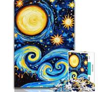 Puzzle Night Sky Ciel Nocturne 1000 Pièces pour Adultes, Jeu Familial Anti-Stress Défi Difficile Cadeaux Secrets du Père Noël (38x26cm)