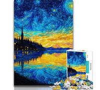 Puzzle Night Sky Ciel Nocturne pour Adolescents 1000 Pièces, Jeux Familiaux Amusants, pour Toute la Famille 38x26cm