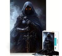 Puzzle Ninja Chevalier Noir Assassin Difficile pour Adultes 1000 Pièces Jeu Intelligent Maison Amusant Assembler l'image Cadeau Festif (38x52cm)