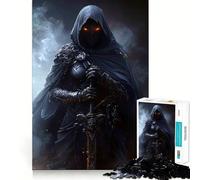Puzzle Ninja Chevalier Noir Assassin pour Adultes, 1000 pièces, Casse-tête et Plaisir Lent, Assemblage d'images, Cadeau Parfait (50x75cm)