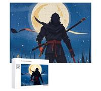 Puzzle Ninja de style aquarelle clair de lune de 500 pièces pour adultes et familles