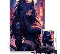 Puzzle Ninja Foxgirl Difficile pour Adultes 1000 Pièces Stimule la Mémoire Jeu Apaisant Découpe Premium Cadeau Parfait (38x52cm)