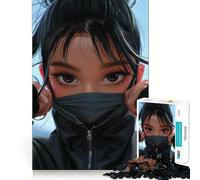 Puzzle Ninja Girl Anime Difficile pour Adultes 1000 Pièces Jeu de Logique Solide Jeu Simple et Amusant Découpe de Précision Cadeau de Noël (38x26cm)