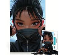 Puzzle Ninja Girl Anime pour Adultes, 1000 pièces, Jeu de logique Robuste, Anti-Tension, Bords Transparents, Cadeau de qualité supérieure (38x52cm)