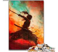 Puzzle Ninja Néon Japonais 1000 Pièces pour Adolescents, Jouets Éducatifs, Jeux Anti-Stress, Cadeaux d'anniversaire Uniques (50x75cm)