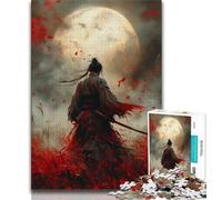 Puzzle Ninja sous la Lune de Sang 1000 pièces pour Adultes, pour Un Moment de détente à la Maison, Chaque pièce est Unique - Jeu Familial Stimulant et Amusant (38x26cm)