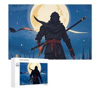 Puzzle ninja style aquarelle clair de lune 1000 pièces casse-tête amusant en bois pour adultes et familles