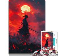 Puzzle Ninja Under The Blood Moon 1000 pièces pour Adolescents, Jeu éducatif, Jouet, décoration d'intérieur Unique et Cadeaux 50x75cm