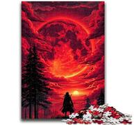 Puzzle Ninja Under The Blood Moon 1000 pièces pour Adolescents, Jeu Stimulant, idéal comme Cadeau pour Toute la Famille (50x75cm)