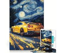 Puzzle Nissan GT-R Nuit étoilée pour Adolescents, 1000 pièces, Jeu de logique et de réflexion, découpe précise, pour Les vœux du Père Noël (50x75cm)