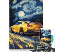 Puzzle Nissan GT-R Nuit étoilée pour Adolescents, 1000 pièces, Jeu de logique Robuste, Silencieux, Bords Nets, Cadeau élégant (38x26cm)